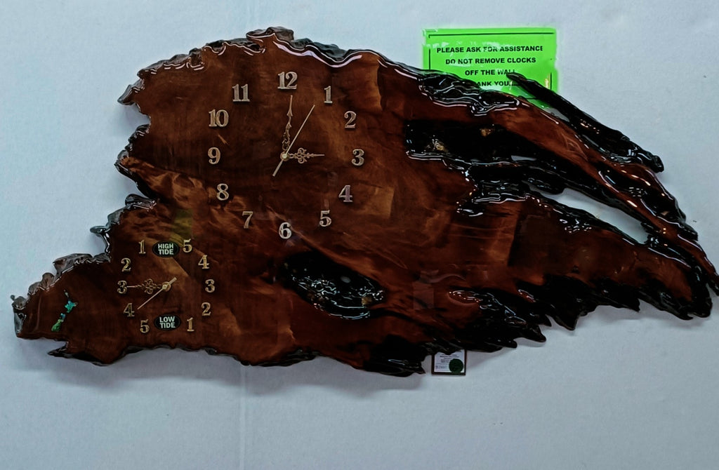 NZ Swamp Kauri Wall Clock + Tide CC25