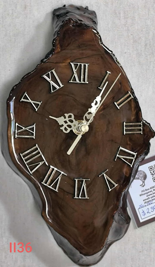 NZ Swamp Kauri Wall Clock - II36
