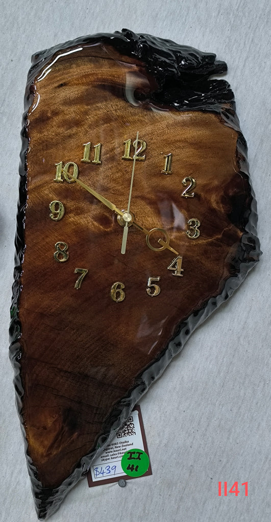 NZ Swamp Kauri Wall Clock II 41