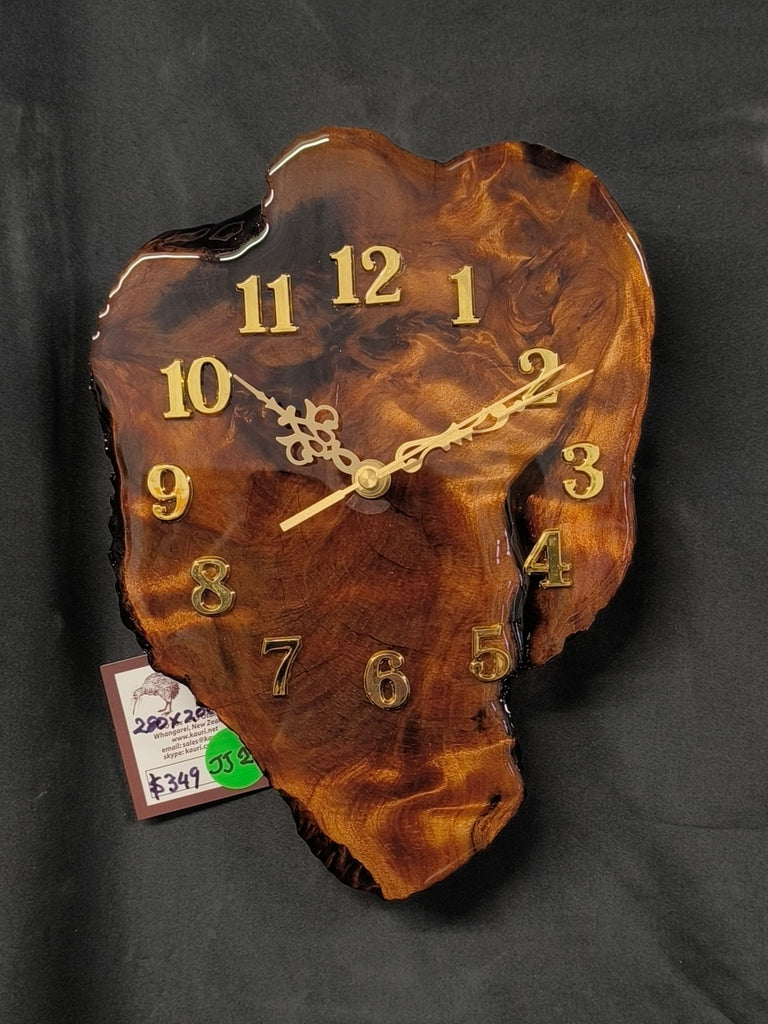 NZ Swamp Kauri Wall Clock - JJ29