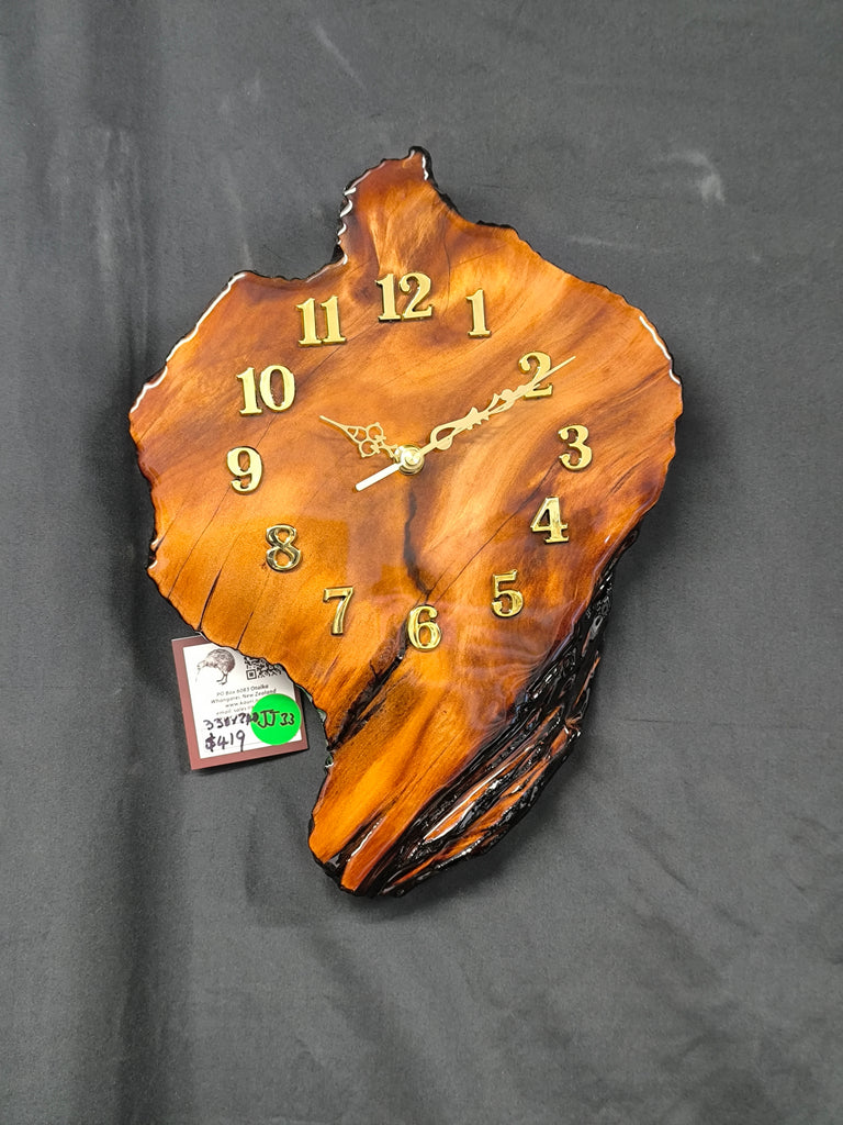 NZ Swamp Kauri Wall Clock - JJ33