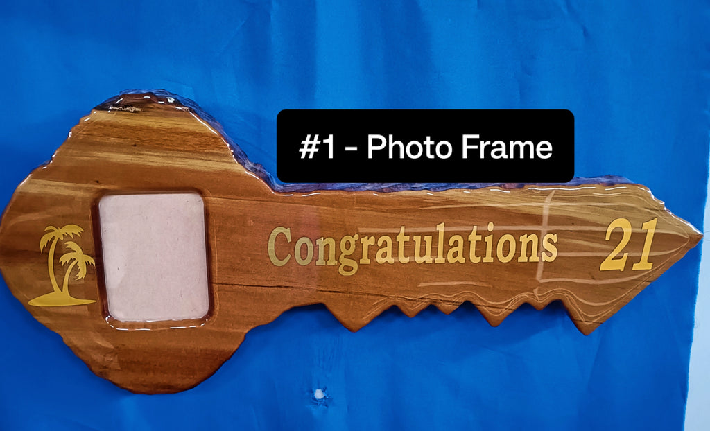 NZ Swamp Kauri Photo Frame 21st Key