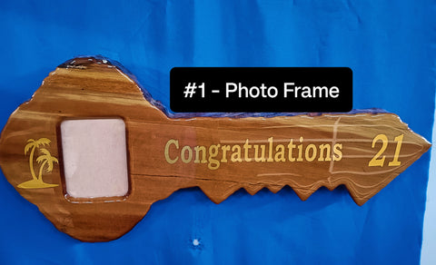 NZ Swamp Kauri Photo Frame 21st Key