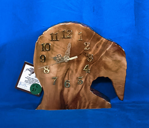 NZ Swamp Kauri Kiwi Mantle Clock CC21