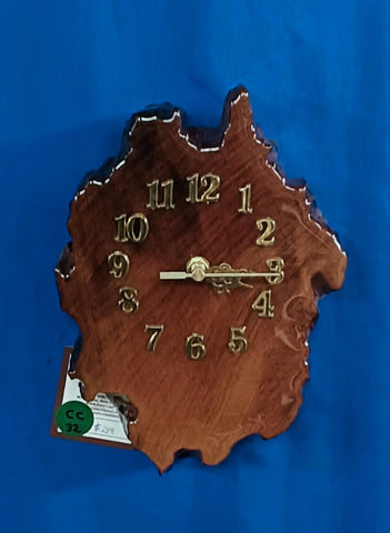 NZ Swamp Kauri Wall Clock CC32