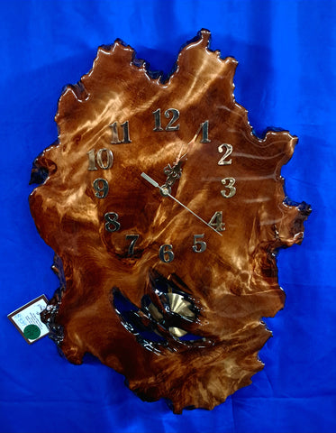 NZ Swamp Kauri Pendulum Wall Clock DD99