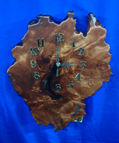 NZ Swamp Kauri Wall Clock EE15