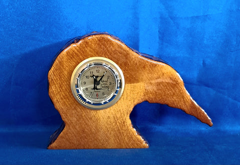 NZ Swamp Kauri Kiwi Mantle Insert Clock EE45