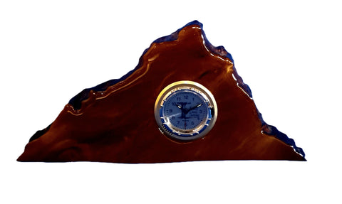 NZ Swamp Kauri Mantle Clock + Alarm FF38