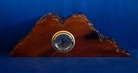 NZ Swamp Kauri Mantle Clock + Alarm GG17