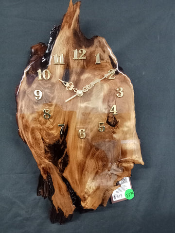 Large NZ Swamp Kauri Wall Clock - JJ32