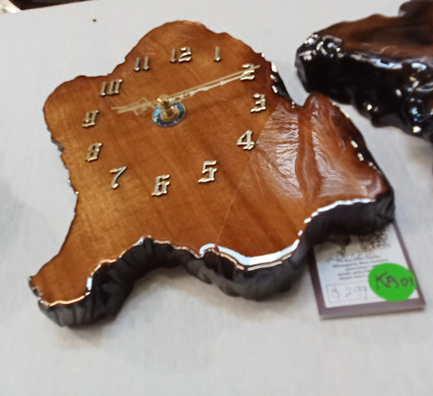 Wall clock with Ancient Swamp Kauri KA01