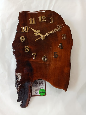 Wall clock in ancient swamp kauri KB55