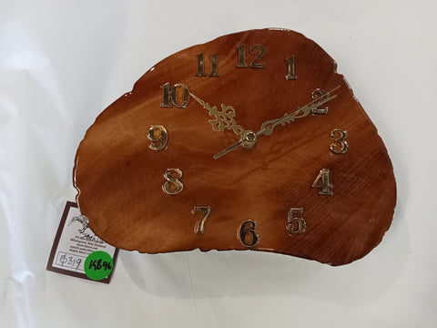 Wall clock in ancient swamp kauri..KB96 beautiful