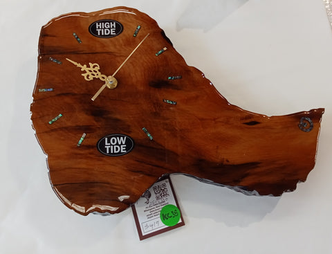 Tide clock in ancient swamp kauri with paua  and paua koro KC35