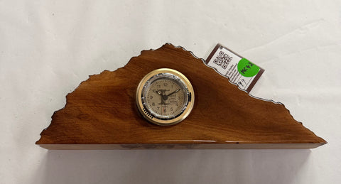 Small mantle alarm clock in ancient swap kauri KC42